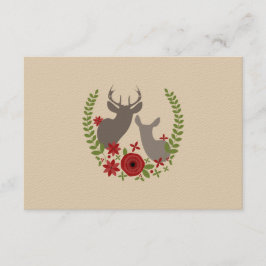 Floral Deer kerstbruiloft RSVP