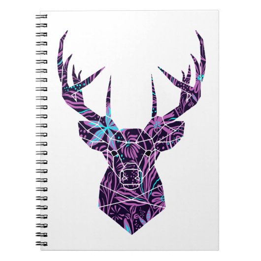 Floral Deer Notitieboek (Voorkant)