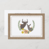 Floral Deer RSVP geïnspireerde Herfst (Voorkant / Achterkant)