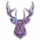 Floral Deer Sticker (Voorkant)