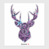 Floral Deer Sticker (Vel)