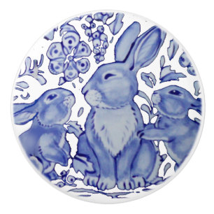 Floral Delft Dedham Mam Baby Keramische Knop