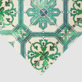 Floral Delft Green Tegel Ontvlechtingspagina P Tissuepapier (Detail)