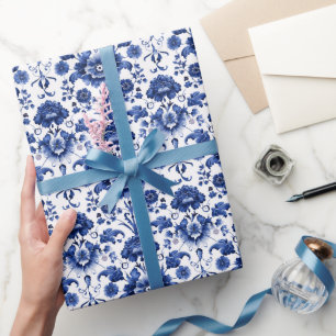 Floral Delfts Blauw II Cadeaupapier