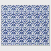 Floral Delfts Blauw II Cadeaupapier (Vlak)