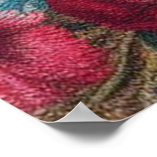 Floral Delight Britse korthaar Cat, Schattigee kit Poster (Hoek)