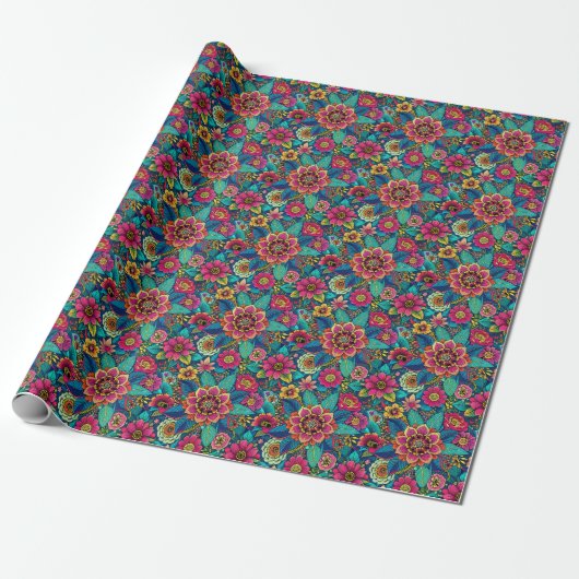Floral Delight Cadeaupapier (Uitgerold)