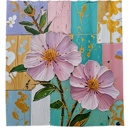 Floral Delight Douchegordijn (Voorkant)