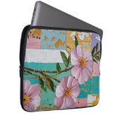 Floral Delight Notitieboek Laptop Sleeve (Voorkant Rechts)