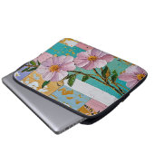 Floral Delight Notitieboek Laptop Sleeve (Voorkant onderkant)