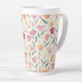 Floral Delight Pattern Latte Mok (Rechterhoek)