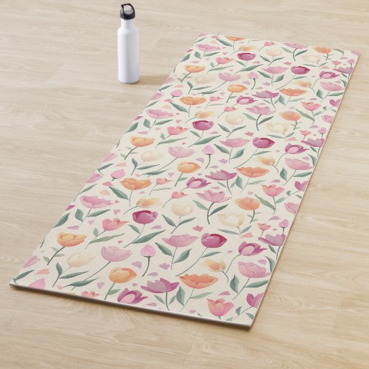 Floral Delight Pattern Yogamat (In situ)