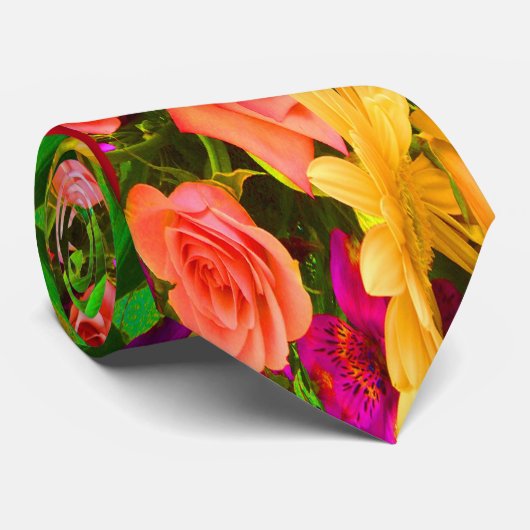 Floral Delight Stropdas (Opgerold)