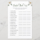 Floral "Denk snel" Vrijgezellenfeest spel (Voorkant)