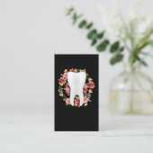 Floral Dentist Tooth Flowers Dental Assistant Visitekaartje (Staand voorkant)
