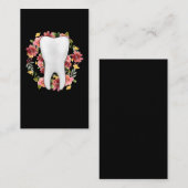 Floral Dentist Tooth Flowers Dental Assistant Visitekaartje (Voorkant / Achterkant)