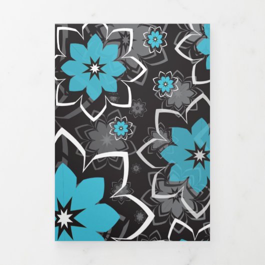 Floral Design 14 Drieluik Wenskaart (Cover)