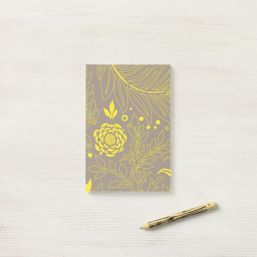 Floral Design 18 Post-it® Notes (Op bureau)