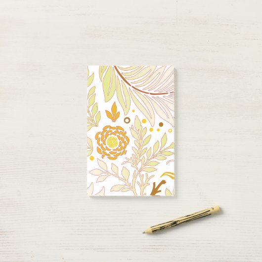 Floral Design 19 Post-it® Notes (Op bureau)