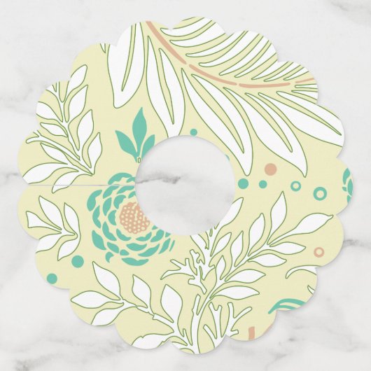 Floral Design 21 Wijnglaslabel (Voorkant)