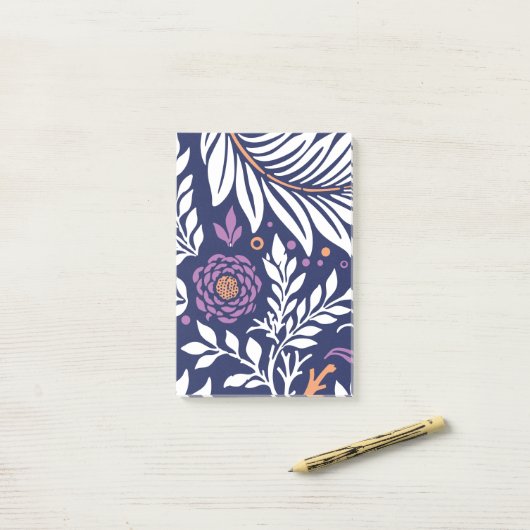 Floral Design 22 Post-it® Notes (Op bureau)