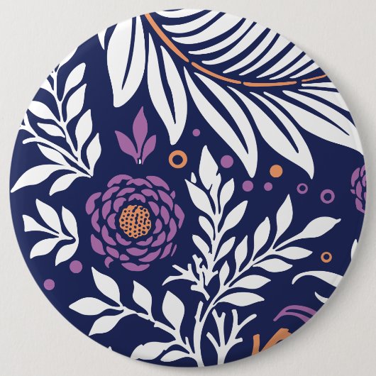 Floral Design 22 Ronde Button 6,0 Cm (Voorkant)