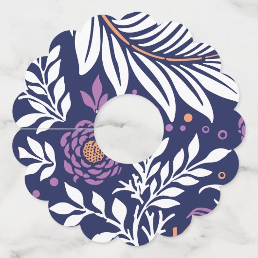 Floral Design 22 Wijnglaslabel (Voorkant)