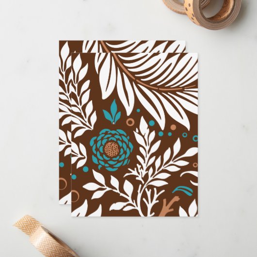 Floral Design 23 Notitiekaartje (Voorkant / Achterkant in situ)