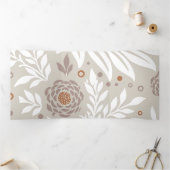 Floral Design 25 Drieluik Wenskaart (Binnen)