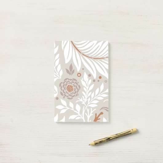 Floral Design 25 Post-it® Notes (Op bureau)