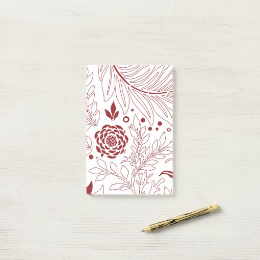 Floral Design 28 Post-it® Notes (Op bureau)