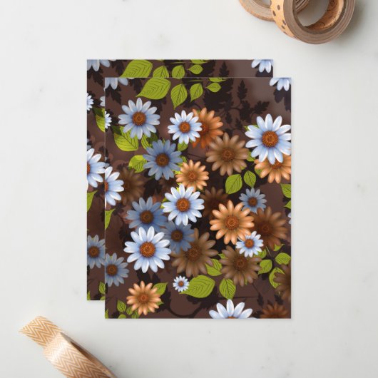 Floral Design 2 Notitiekaartje (Voorkant / Achterkant in situ)