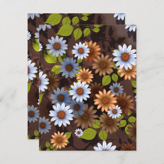 Floral Design 2 Notitiekaartje (Voorkant / Achterkant)