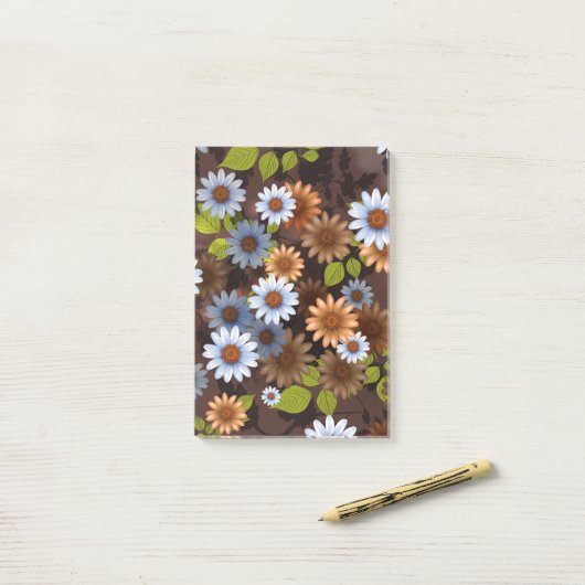 Floral Design 2 Post-it® Notes (Op bureau)