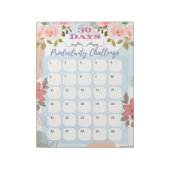 Floral Design 30 dagen Productiviteitsuitdaging Notitieblok (Linkerzijde)