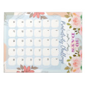 Floral Design 30 dagen Productiviteitsuitdaging Notitieblok (Voorkant)