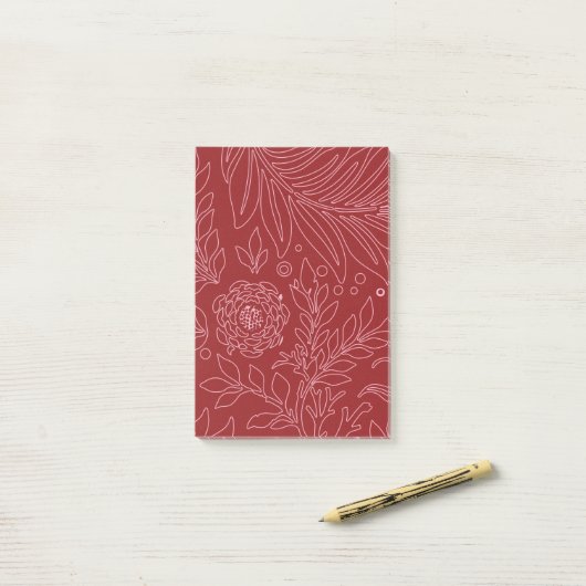 Floral Design 30 Post-it® Notes (Op bureau)