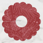 Floral Design 30 Wijnglaslabel (Voorkant)