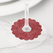 Floral Design 30 Wijnglaslabel (Dichtbij)