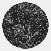 Floral Design 31 Ronde Sticker (Voorkant)
