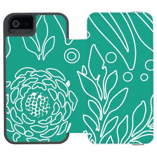 Floral Design 34 Incipio iPhone Portemonnee Hoesje (Agenda Open)