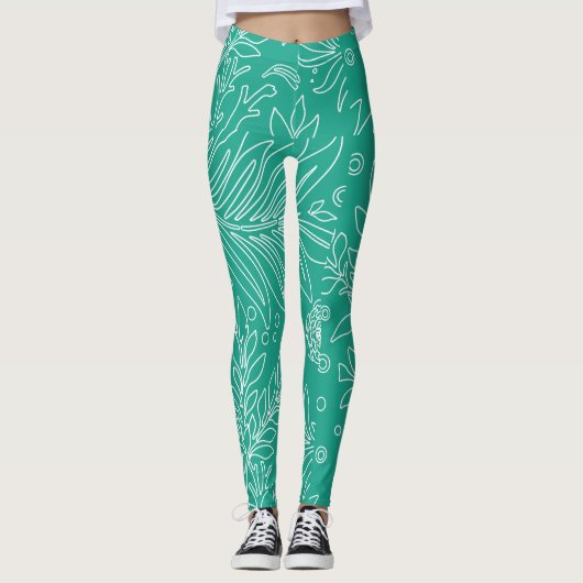 Floral Design 34 Leggings (Voorkant)