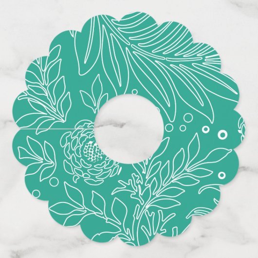 Floral Design 34 Wijnglaslabel (Voorkant)