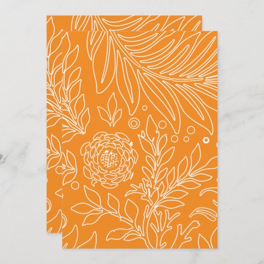 Floral Design 35 Bedankkaart (Voorkant / Achterkant)