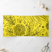 Floral Design 36 Drieluik Wenskaart (Binnen)