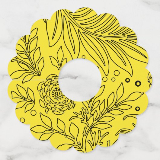 Floral Design 36 Wijnglaslabel (Voorkant)