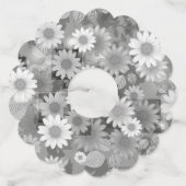 Floral Design 3 Wijnglaslabel (Achterkant)