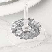 Floral Design 3 Wijnglaslabel (Dichtbij)