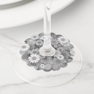 Floral Design 3 Wijnglaslabel