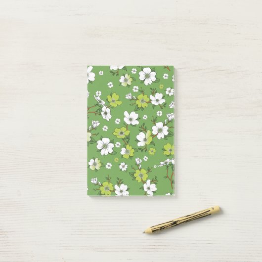 Floral design 6 post-it® notes (Op bureau)
